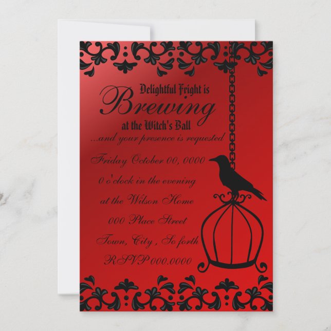 Convite O Corvo e a Gaiola (Frente)