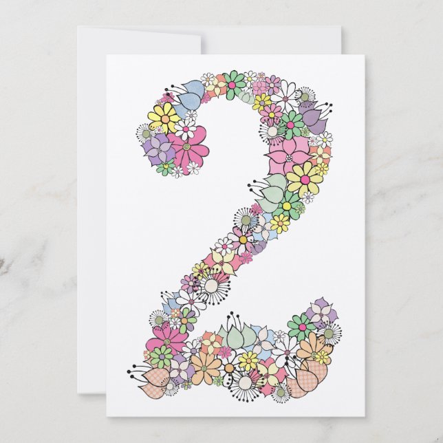 Convite O costume do partido de segundo aniversário das (Frente)