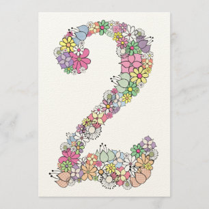 Convite O costume do partido de segundo aniversário das