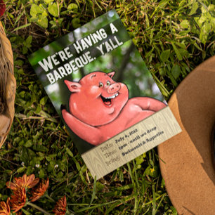 Convite O costume doido do assado do verão do assado do