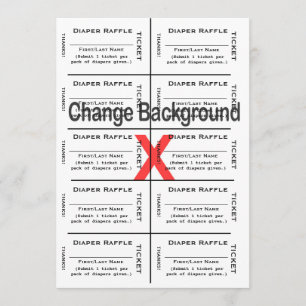 Convite O costume dos bilhetes do Raffle da fralda cria