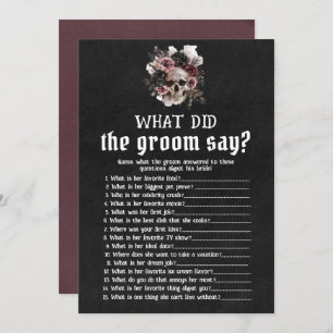 Convite O Crânio Floral Do Halloween O Que O Noivo Disse?