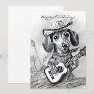Convite O dachshund country crooner