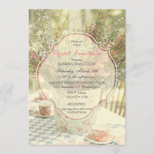 Convite O delicado chique do país do jardim desvaneceu-se