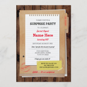 Convite O detetive do aniversário da foto extremamente