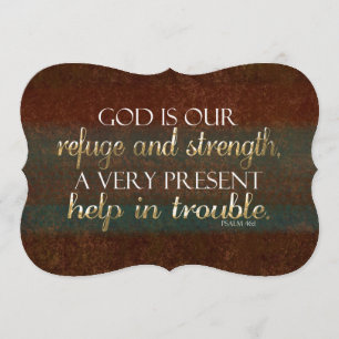 Convite O deus é nosso verso cristão Brown/ouro da bíbl