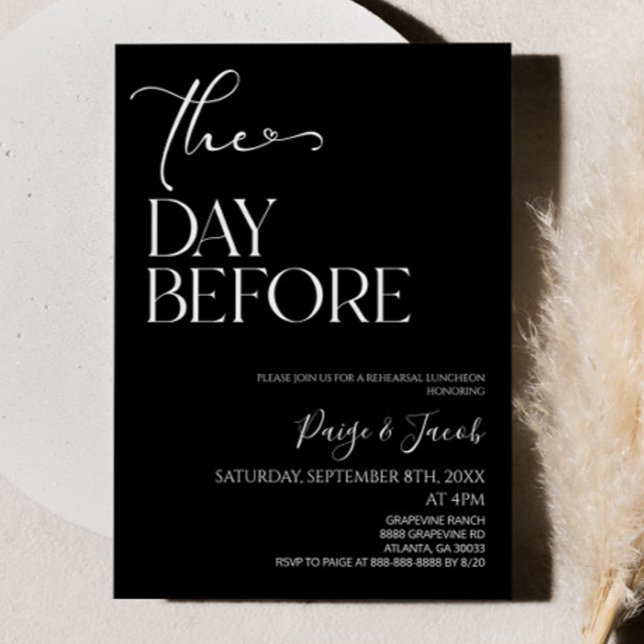 Convite O Dia Antes Do Almoço Do Ensaio De Casamento (Criador carregado)
