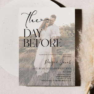 Convite O Dia Antes Do Almoço Do Ensaio De Casamento