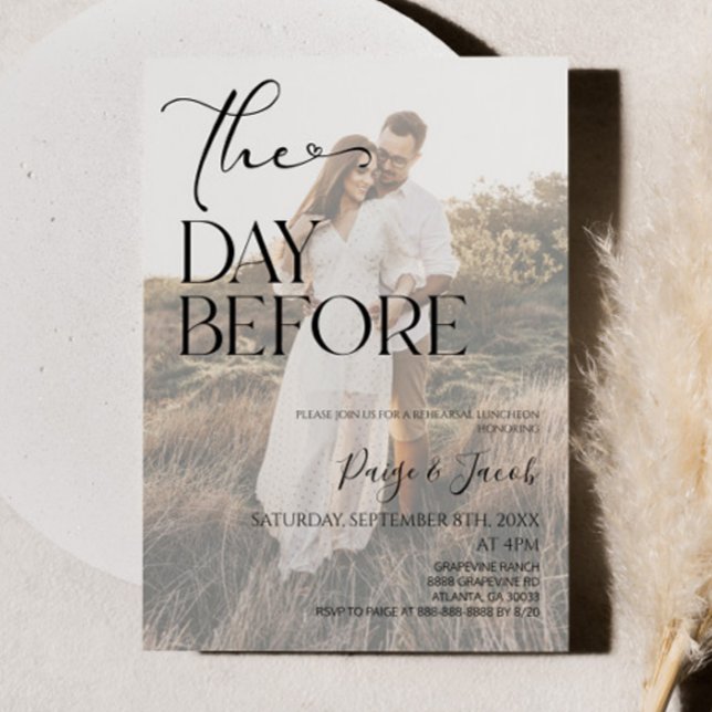 Convite O Dia Antes Do Almoço Do Ensaio De Casamento (Criador carregado)