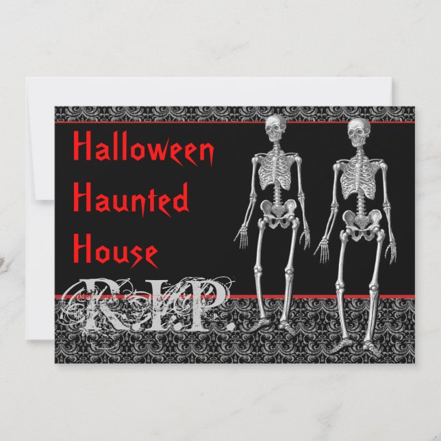 Convite O Dia das Bruxas assombrou a elevação da casa do (Frente)