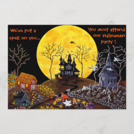 Convite O Dia das Bruxas, parte, convites, assombrou,