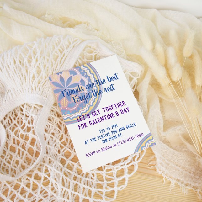 Convite O Dia de Galentine Mandala (Criador carregado)