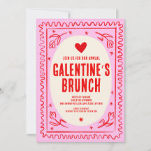 O dia de Galentine, mão rosa vermelha, desenhada B