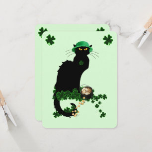 Convite O Dia de São Patrício do Le Chat Noir Clover