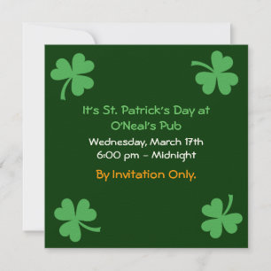 Convite O dia de St Patrick