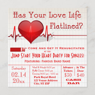 Convite O dia dos Anti-Namorados do gráfico do coração 