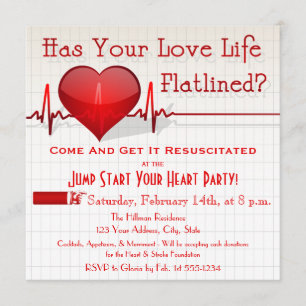 Convite O dia dos Anti-Namorados do gráfico do coração 