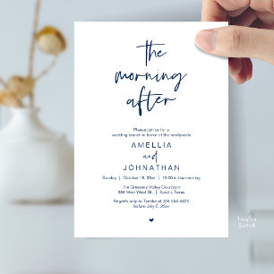 Convite O dia seguinte, Brunch de casamento moderno pós-ca