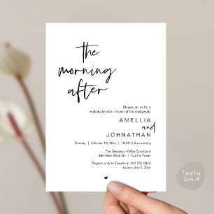 Convite O dia seguinte, Brunch de casamento moderno pós-ca