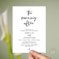 O dia seguinte, Brunch moderno pós-casamento