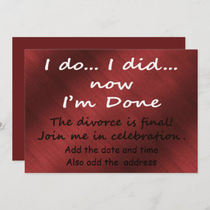 Convite O Divórcio é Final