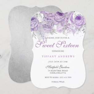 Convite O doce 16 do país das maravilhas da prata do rosa