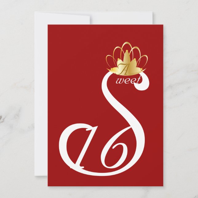 Convite O doce branco dezesseis Coronation_ da cisne (Frente)
