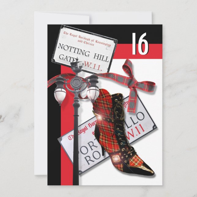 Convite O "doce britânico dezesseis" forma o partido da (Frente)