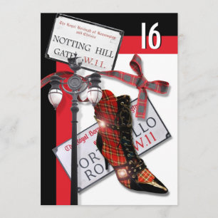 Convite O "doce britânico dezesseis" forma o partido da