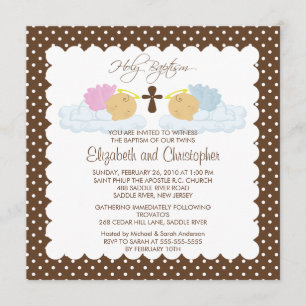 Convite O doce junta o baptismo santamente Inviation do