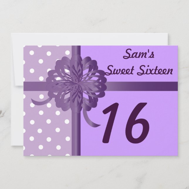 Convite O doce personalizado dezesseis (Frente)