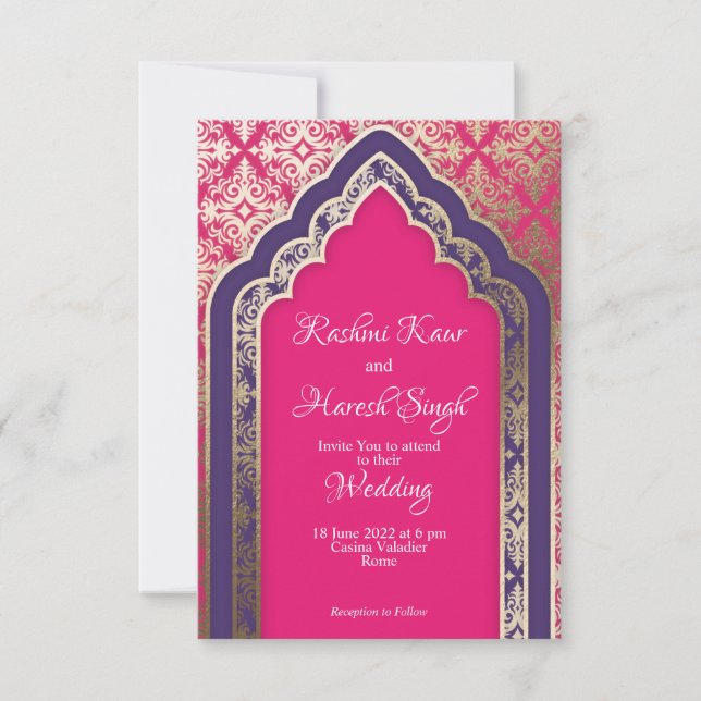 Convite O Dourado Portal Indiano  (Frente)