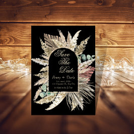 Convite O Elegante boho terracotta salva a data