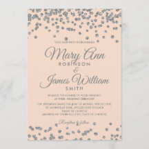 O Elegante Casamento Silver Faux Glitter Confetti