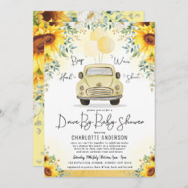 Convite O Elegante Girassol Verde Conduz Por Chá de fralda