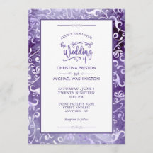 O Elegante Ultra Violet Watercolor Floura Casament