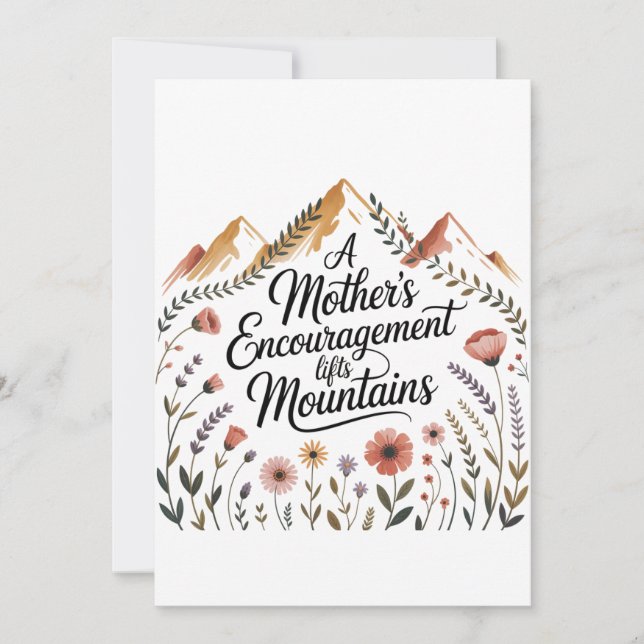 Convite O Encorajamento de uma Mãe Levanta Montanhas (Frente)