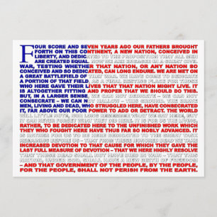 Convite O endereço de Gettysburg convida