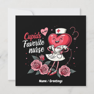Convite O Enfermeiro Favorito do Cupido, Divertido e Fofo