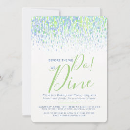 Convite O ensaio de arte azul verde janta antes de nós