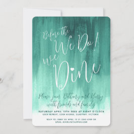 Convite O ensaio de arte verde Emerald janta antes de entr