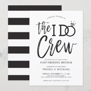 Convite O Eu Faço A Tripulação  Posto Wedding Brunch