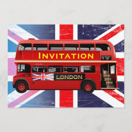 Convite O famoso ônibus vermelho de Londres