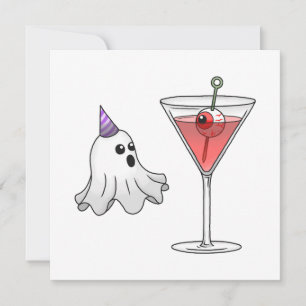 Convite O Fantasma e a Festa de Fantasia & Coquetel