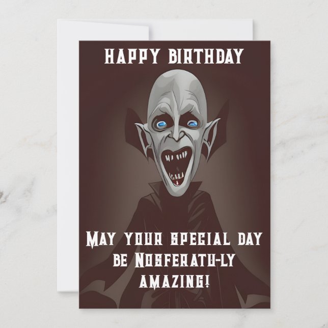 Convite O Feliz Aniversário do Vampiro Nosferatu! (Frente)