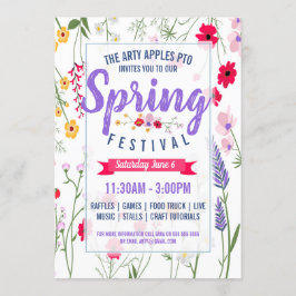 Convite O festival de primavera da Pta PTO do fundraiser