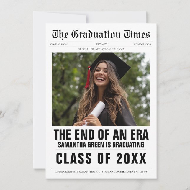 Convite O fim de um jornal de graduação da era (Frente)