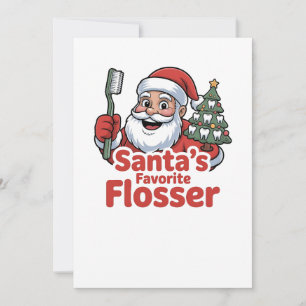 Convite O fio dental favorito do Papai Noel Natal Dentista