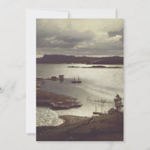 Convite O Fiorde Sandvik por Hans Gude