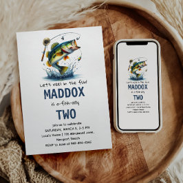 Convite O-Fish-Ally Dois segundos aniversários De Pesca